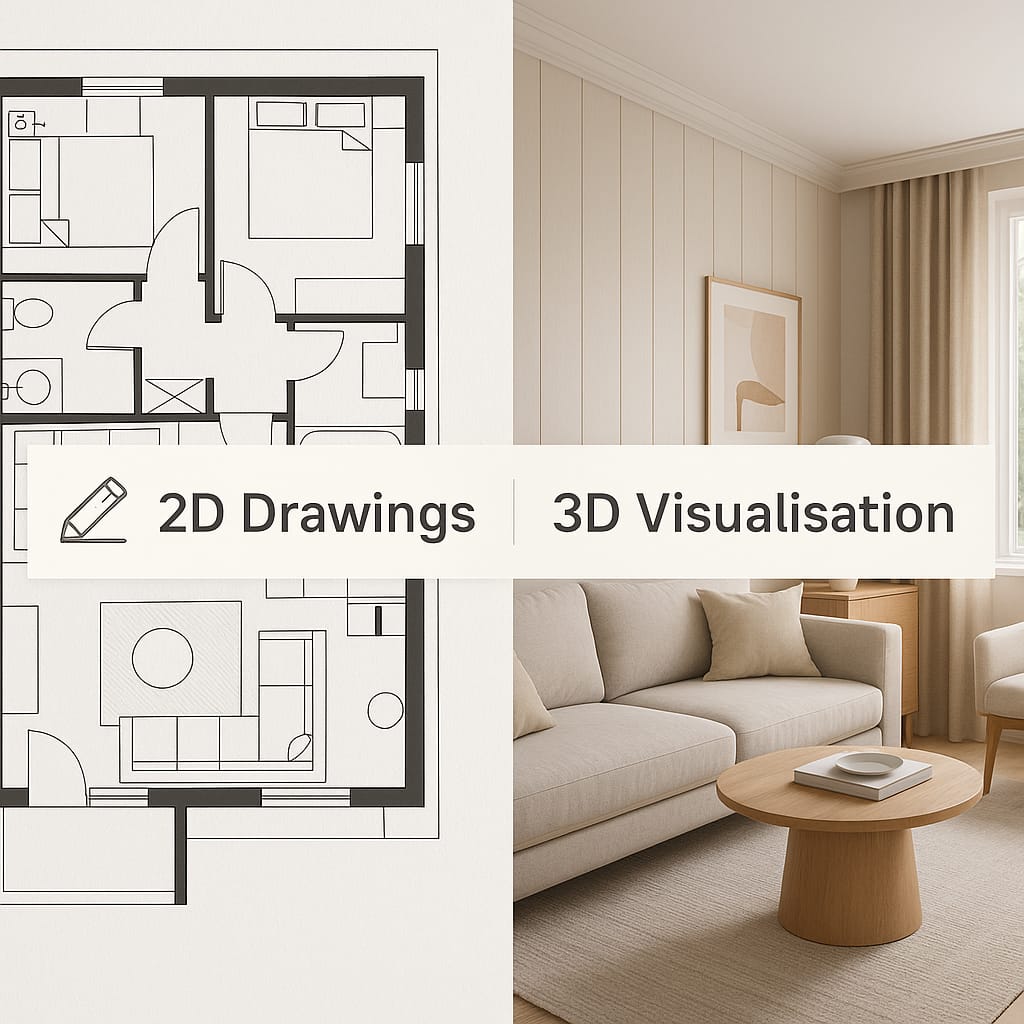 Interior Design – 2D Drawings & 3D Visualisation